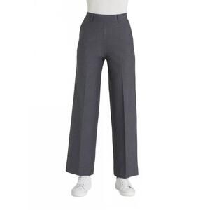 NEW RAGNO women's cropped wide leg pants in mid grey